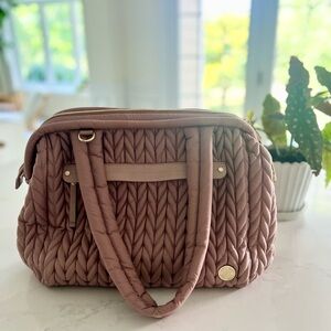 Happ Brand Paige carryall diaper bag in dusty rose